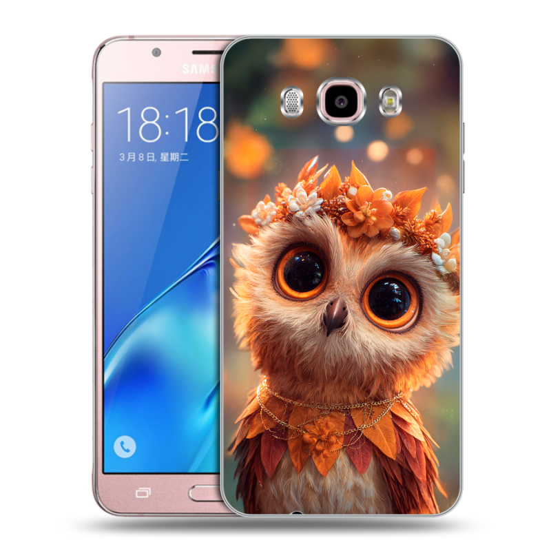 Силиконовый чехол на Samsung Galaxy J5 (2016) с принтом Милая сова Силиконовый чехол на Samsung Galaxy J5 (2016) с принтом Милая сова