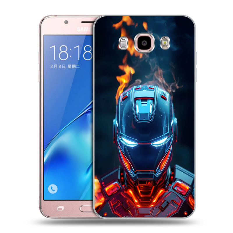 Силиконовый противоударный чехол на Samsung Galaxy J5 (2016) с принтом IronMan Железный человек Силиконовый противоударный чехол на Samsung Galaxy J5 (2016) с принтом IronMan Железный человек