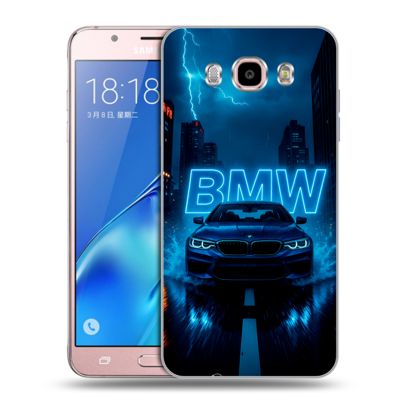 Силиконовый чехол на Samsung Galaxy J5 (2016) с принтом BMW БМВ Силиконовый чехол на Samsung Galaxy J5 (2016) с принтом BMW БМВ