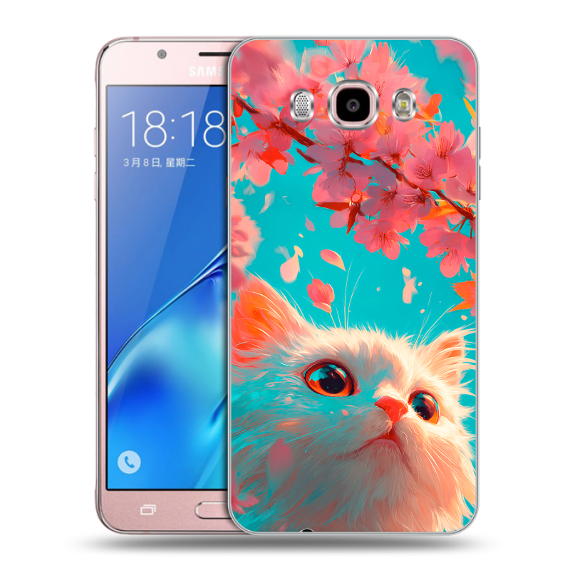Силиконовый чехол на Samsung Galaxy J5 (2016) с принтом Красивый кот Силиконовый чехол на Samsung Galaxy J5 (2016) с принтом Красивый кот