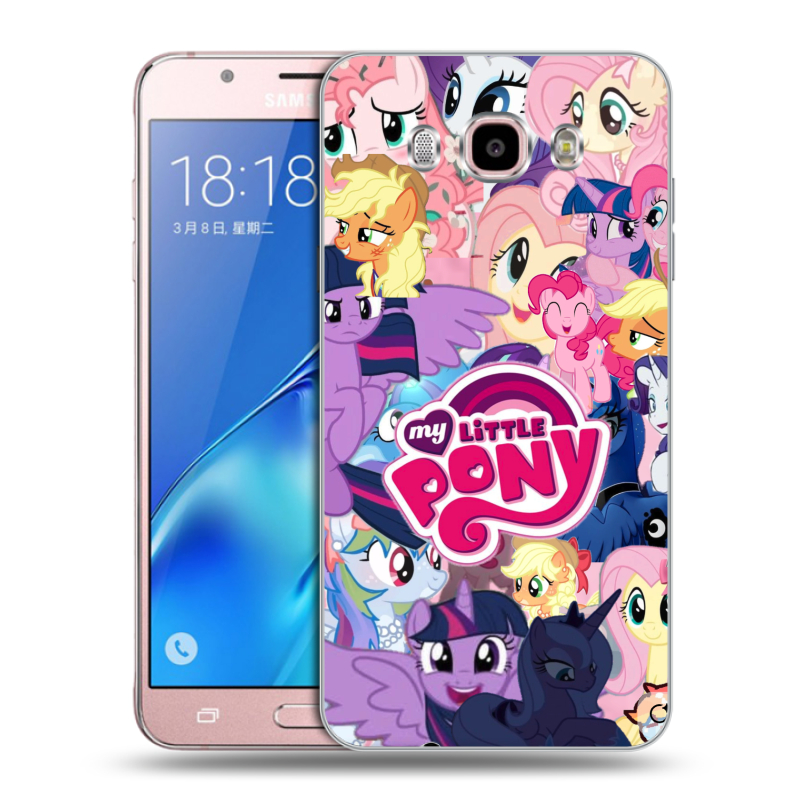 Силиконовый противоударный чехол на Samsung Galaxy J5 (2016) с принтом My little pony Дружба чудо Силиконовый противоударный чехол на Samsung Galaxy J5 (2016) с принтом My little pony Дружба чудо