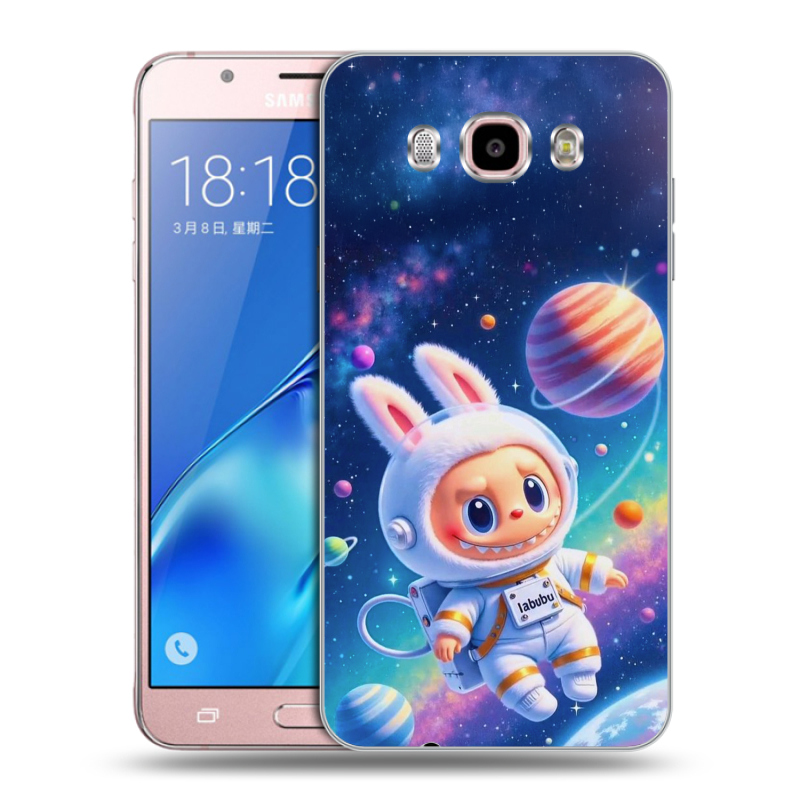 Силиконовый противоударный чехол на Samsung Galaxy J5 (2016) с принтом Labubu Лабубу Силиконовый противоударный чехол на Samsung Galaxy J5 (2016) с принтом Labubu Лабубу