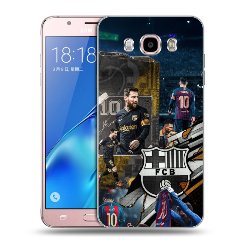Силиконовый чехол на Samsung Galaxy J5 (2016) с принтом Messi Barcelona Силиконовый чехол на Samsung Galaxy J5 (2016) с принтом Messi Barcelona