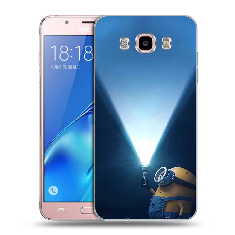 Силиконовый противоударный чехол на Samsung Galaxy J5 (2016) с принтом Миньоны Силиконовый противоударный чехол на Samsung Galaxy J5 (2016) с принтом Миньоны