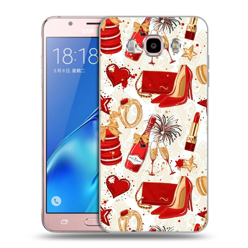 Силиконовый противоударный чехол на Samsung Galaxy J5 (2016) с принтом Новый год Силиконовый противоударный чехол на Samsung Galaxy J5 (2016) с принтом Новый год