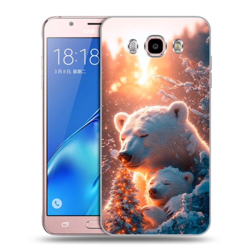 Силиконовый чехол на Samsung Galaxy J5 (2016) с принтом Новый год Силиконовый чехол на Samsung Galaxy J5 (2016) с принтом Новый год