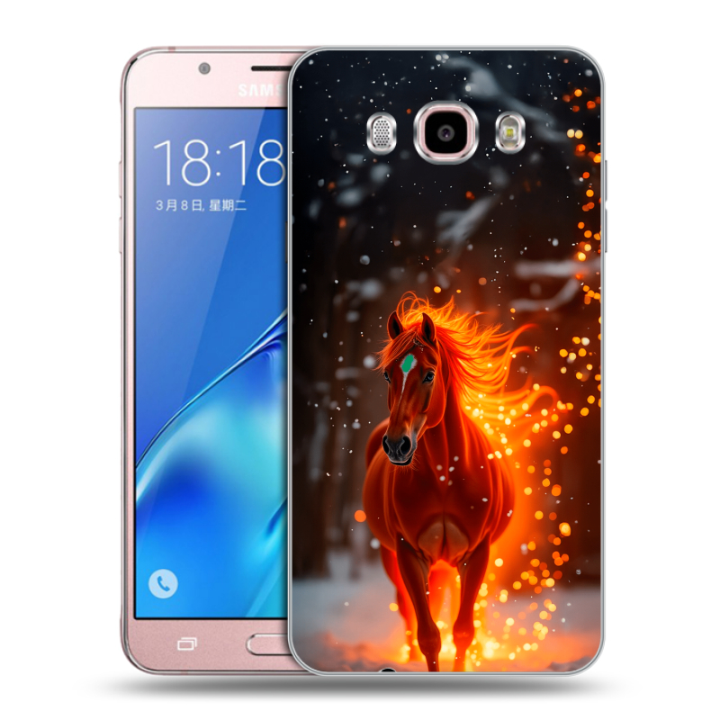 Силиконовый противоударный чехол на Samsung Galaxy J5 (2016) с принтом Новый год Силиконовый противоударный чехол на Samsung Galaxy J5 (2016) с принтом Новый год