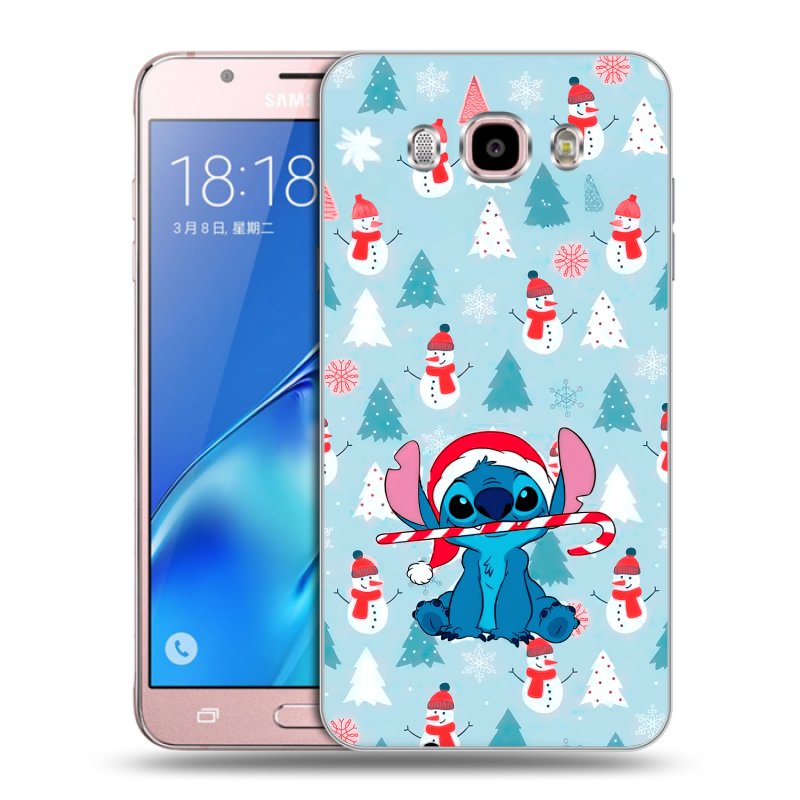 Силиконовый чехол на Samsung Galaxy J5 (2016) с принтом Стич Новый год Силиконовый чехол на Samsung Galaxy J5 (2016) с принтом Стич Новый год