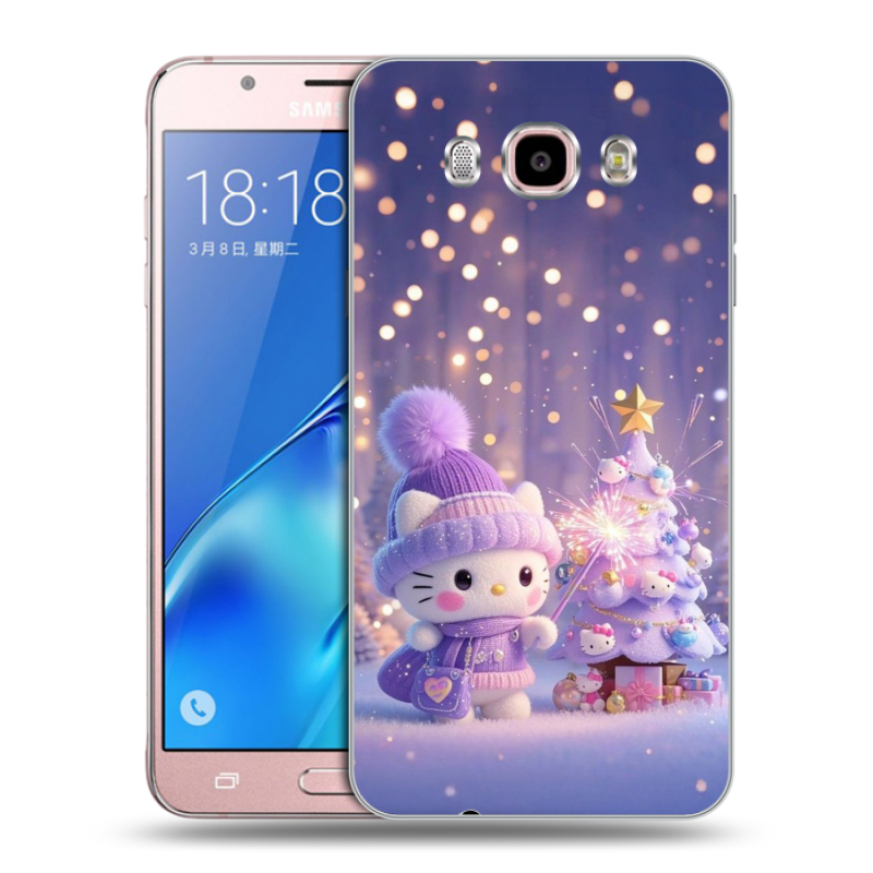 Силиконовый противоударный чехол на Samsung Galaxy J5 (2016) с принтом Новый год Силиконовый противоударный чехол на Samsung Galaxy J5 (2016) с принтом Новый год