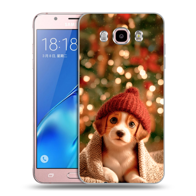 Силиконовый противоударный чехол на Samsung Galaxy J5 (2016) с принтом Новый год Силиконовый противоударный чехол на Samsung Galaxy J5 (2016) с принтом Новый год