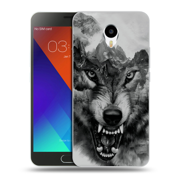 Пластиковый чехол на Meizu M3 Note с принтом Волк Пластиковый чехол на Meizu M3 Note с принтом Волк