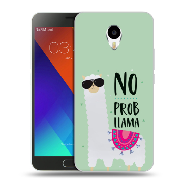 Пластиковый чехол на Meizu M3 Note с принтом Лама Пластиковый чехол на Meizu M3 Note с принтом Лама