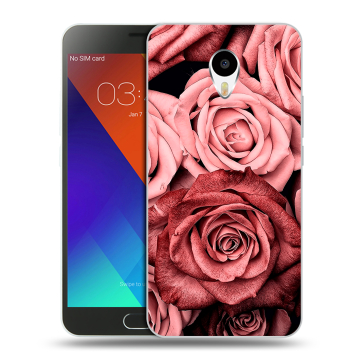 Пластиковый чехол на Meizu M3 Note с принтом Цветы розы Пластиковый чехол на Meizu M3 Note с принтом Цветы розы