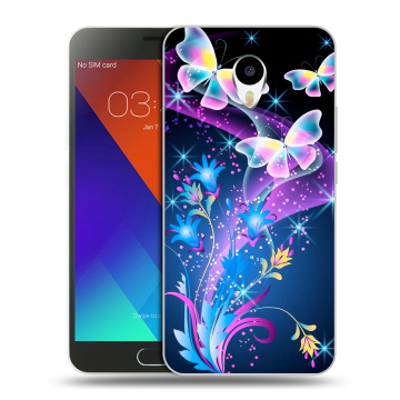 Пластиковый чехол на Meizu M3 Note с принтом Бабочки Пластиковый чехол на Meizu M3 Note с принтом Бабочки