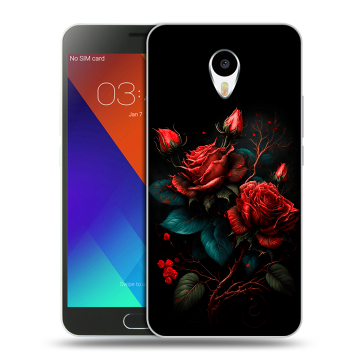 Пластиковый чехол на Meizu M3 Note с принтом Розы красные Пластиковый чехол на Meizu M3 Note с принтом Розы красные