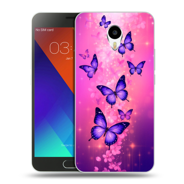 Пластиковый чехол на Meizu M3 Note с принтом Бабочки Пластиковый чехол на Meizu M3 Note с принтом Бабочки