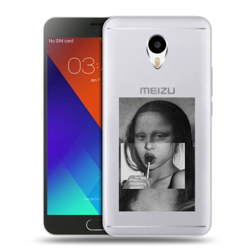 Пластиковый чехол на Meizu M3 Note с принтом Мона Лиза Пластиковый чехол на Meizu M3 Note с принтом Мона Лиза