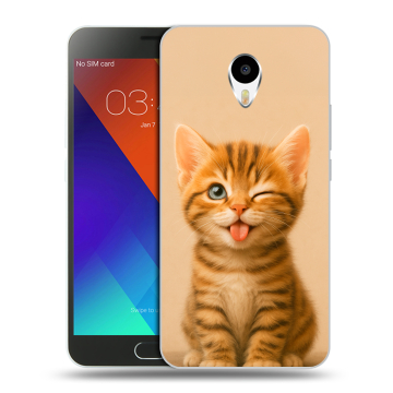 Пластиковый чехол на Meizu M3 Note с принтом котенок Пластиковый чехол на Meizu M3 Note с принтом котенок