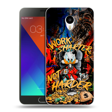 Пластиковый чехол на Meizu M3 Note с принтом Дональд Дак Деньги Пластиковый чехол на Meizu M3 Note с принтом Дональд Дак Деньги