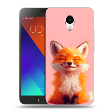 Пластиковый чехол на Meizu M3 Note с принтом милая лиса Пластиковый чехол на Meizu M3 Note с принтом милая лиса