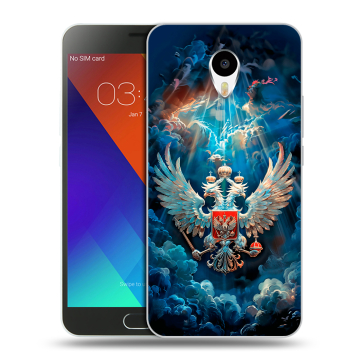Пластиковый чехол на Meizu M3 Note с принтом Герб флаг России Пластиковый чехол на Meizu M3 Note с принтом Герб флаг России