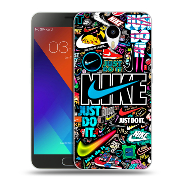 Пластиковый чехол на Meizu M3 Note с принтом найк nike черный Пластиковый чехол на Meizu M3 Note с принтом найк nike черный