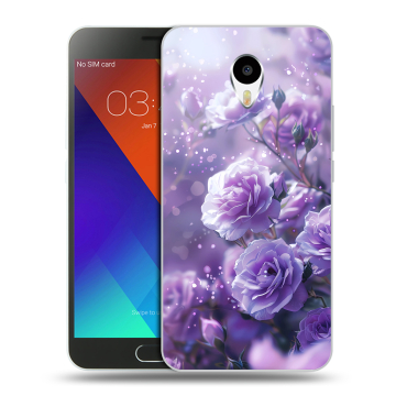 Пластиковый чехол на Meizu M3 Note с принтом Розы цветы Пластиковый чехол на Meizu M3 Note с принтом Розы цветы