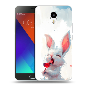 Пластиковый чехол на Meizu M3 Note с принтом кролик зайчик Пластиковый чехол на Meizu M3 Note с принтом кролик зайчик