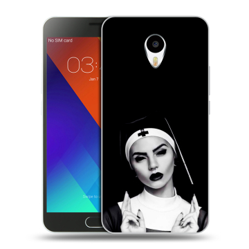 Пластиковый чехол на Meizu M3 Note с принтом монашка Пластиковый чехол на Meizu M3 Note с принтом монашка