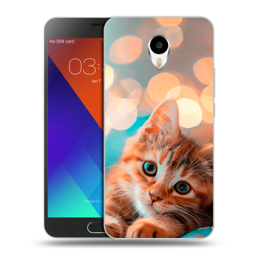 Пластиковый чехол на Meizu M3 Note с принтом котик Пластиковый чехол на Meizu M3 Note с принтом котик