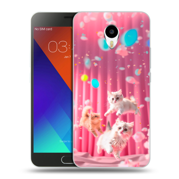 Пластиковый чехол на Meizu M3 Note с принтом милые котики
