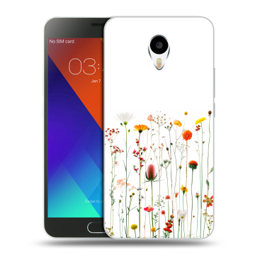 Пластиковый чехол на Meizu M3 Note с принтом цветы Пластиковый чехол на Meizu M3 Note с принтом цветы