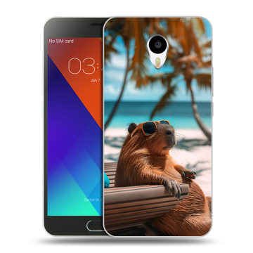 Пластиковый чехол на Meizu M3 Note с принтом Капибара Пластиковый чехол на Meizu M3 Note с принтом Капибара