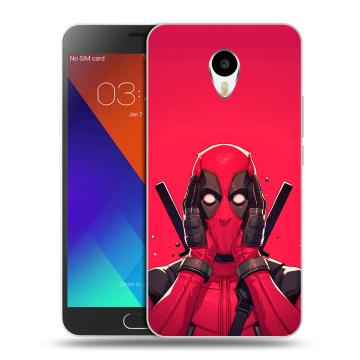 Пластиковый чехол на Meizu M3 Note с принтом Дедпул Deadpool Пластиковый чехол на Meizu M3 Note с принтом Дедпул Deadpool