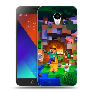 Пластиковый чехол на Meizu M3 Note с принтом Майнкрафт Minecraft Пластиковый чехол на Meizu M3 Note с принтом Майнкрафт Minecraft