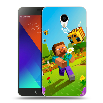 Пластиковый чехол на Meizu M3 Note с принтом Майнкрафт Minecraft