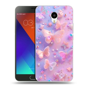 Пластиковый чехол на Meizu M3 Note с принтом Бабочки
