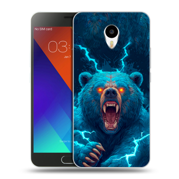 Пластиковый чехол на Meizu M3 Note с принтом Медведь