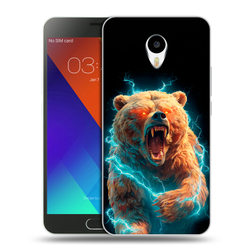 Пластиковый чехол на Meizu M3 Note с принтом Медведь