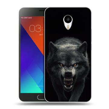 Пластиковый чехол на Meizu M3 Note с принтом Волк Пластиковый чехол на Meizu M3 Note с принтом Волк