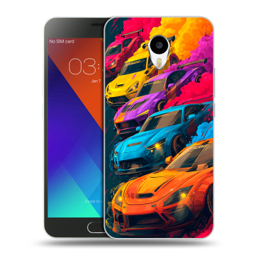 Пластиковый чехол на Meizu M3 Note с принтом Тачки