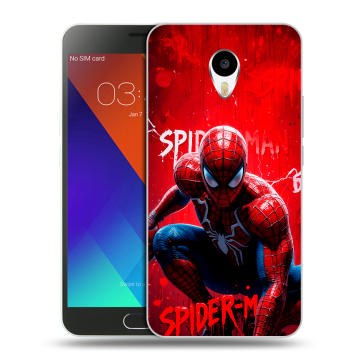Пластиковый чехол на Meizu M3 Note с принтом Spiderman Человек паук Пластиковый чехол на Meizu M3 Note с принтом Spiderman Человек паук