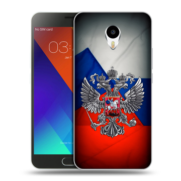 Пластиковый чехол на Meizu M3 Note с принтом Флаг России Пластиковый чехол на Meizu M3 Note с принтом Флаг России