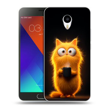 Пластиковый чехол на Meizu M3 Note с принтом Смешной кот Пластиковый чехол на Meizu M3 Note с принтом Смешной кот