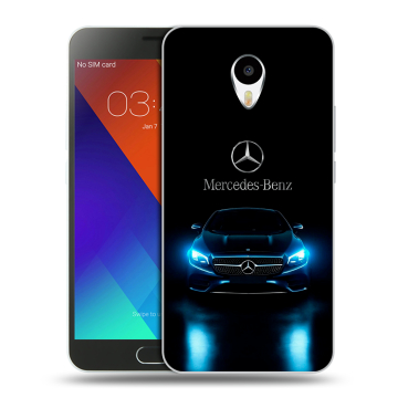 Пластиковый чехол на Meizu M3 Note с принтом Mercedes Мерседес