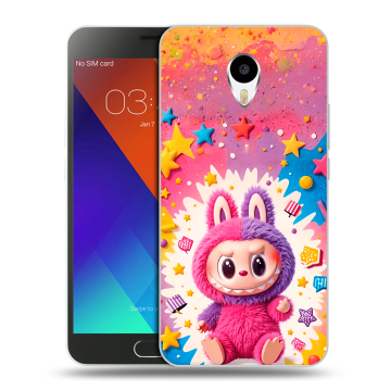 Пластиковый чехол на Meizu M3 Note с принтом Labubu Лабубу Пластиковый чехол на Meizu M3 Note с принтом Labubu Лабубу