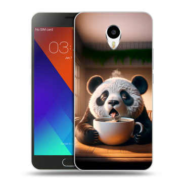 Пластиковый чехол на Meizu M3 Note с принтом смешная панда Пластиковый чехол на Meizu M3 Note с принтом смешная панда