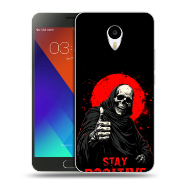 Пластиковый чехол на Meizu M3 Note с принтом смешной скелет Пластиковый чехол на Meizu M3 Note с принтом смешной скелет