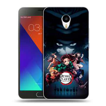 Пластиковый чехол на Meizu M3 Note с принтом Demon Slayer Клинок рассекающий демонов Пластиковый чехол на Meizu M3 Note с принтом Demon Slayer Клинок рассекающий демонов