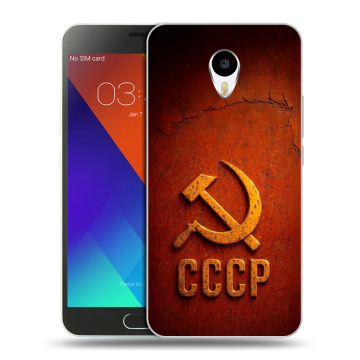 Пластиковый чехол на Meizu M3 Note с принтом Флаг Герб СССР Пластиковый чехол на Meizu M3 Note с принтом Флаг Герб СССР